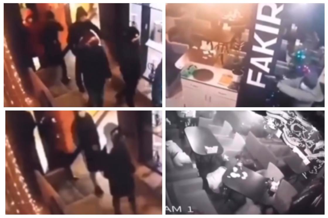 Мужчины в масках открыли стрельбу в ресторане в Нур-Султане (видео)