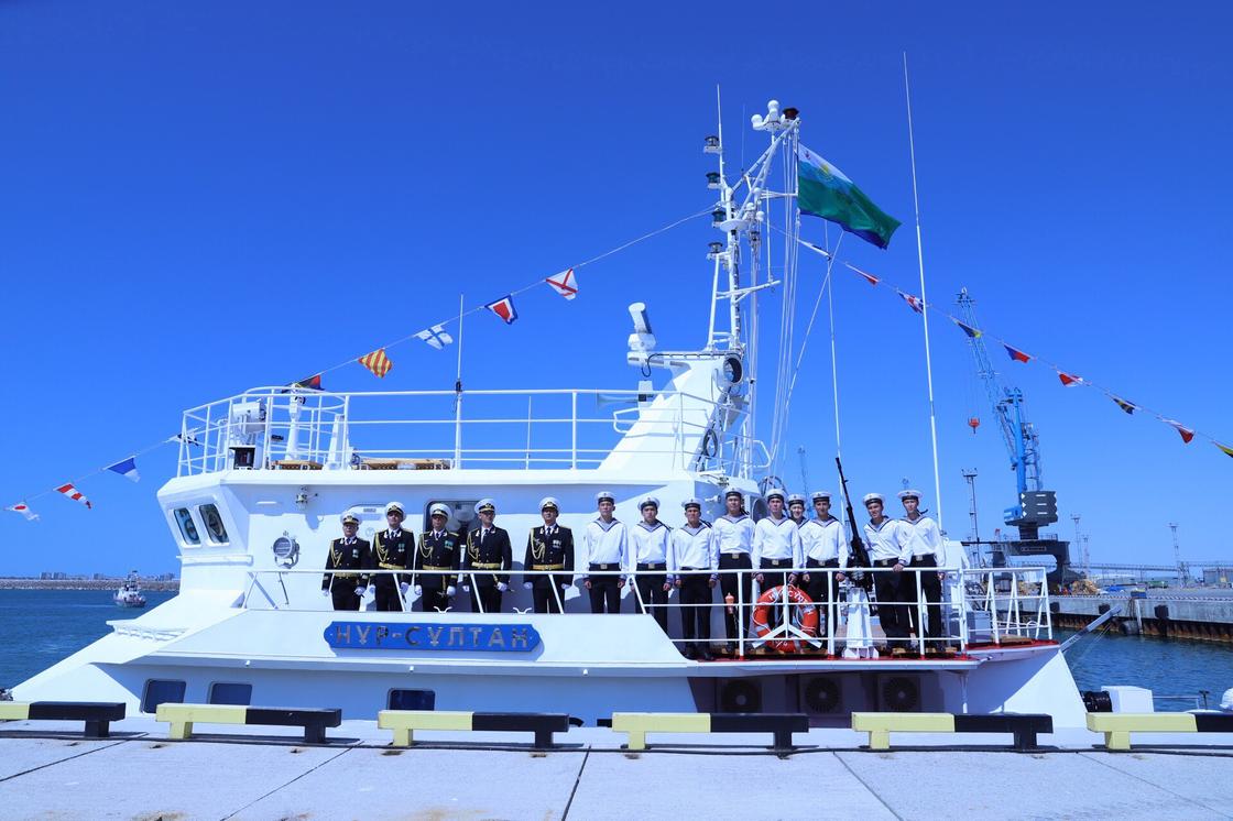 Военный корабль "Нұр-Сұлтан" спустили сегодня в море