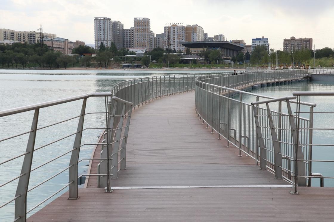 Понтонный мост на Сайране