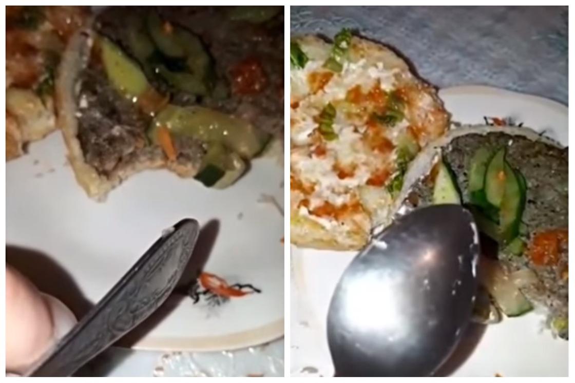 Живого червяка в бутерброде обнаружили покупатели супермаркета в Атырау (видео)