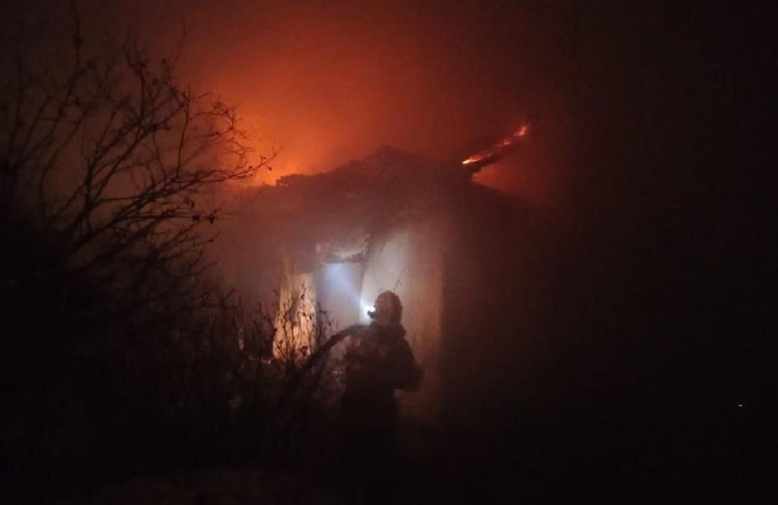 Пожар в Акмолинской области