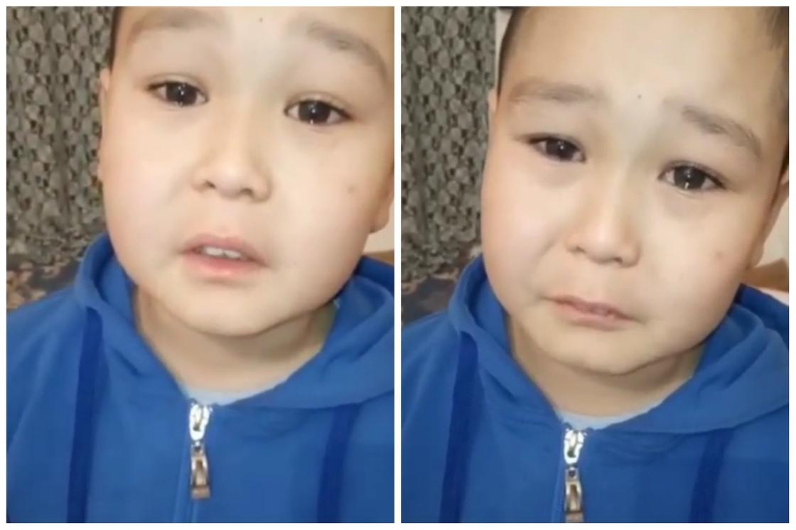 Юный казахстанец со слезами признался, что соскучился по школе (видео)