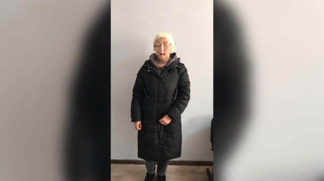 Задержанная в Алматы женщина