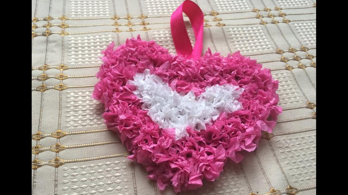 Открытки на День Валентина своими руками" Сердце из салфеток" Открытки на День Валентина своими руками" Сердце из салфеток"