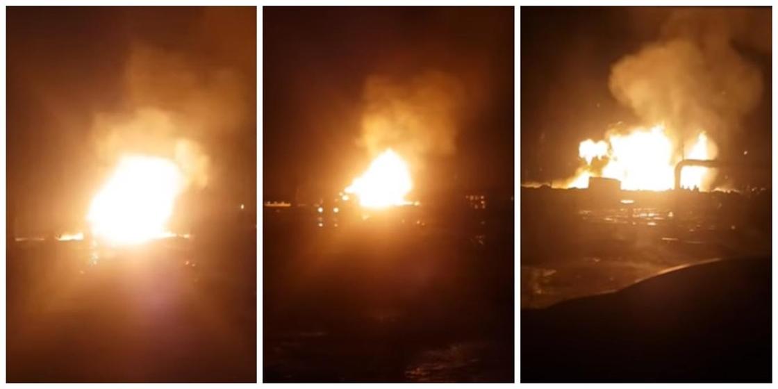 Видео пожара на месторождении в Мангистауской области появилось в Сети