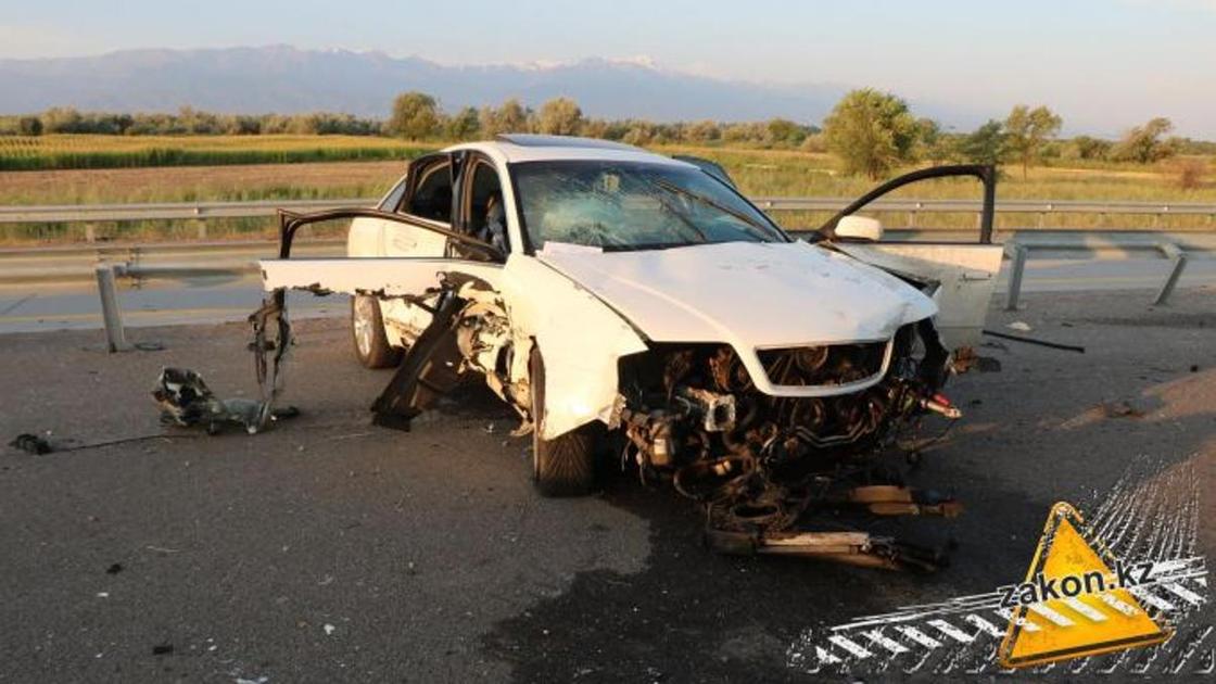 Водитель и пассажир погибли в аварии на трассе Алматы-Хоргос (фото)