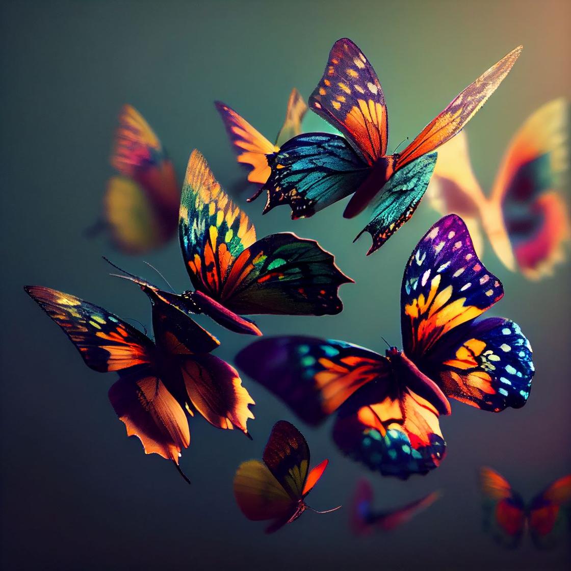Бабочки летают