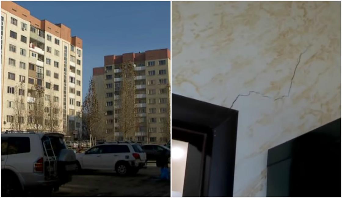 Жителям накренившегося дома в Алматы дадут деньги на аренду временного жилья