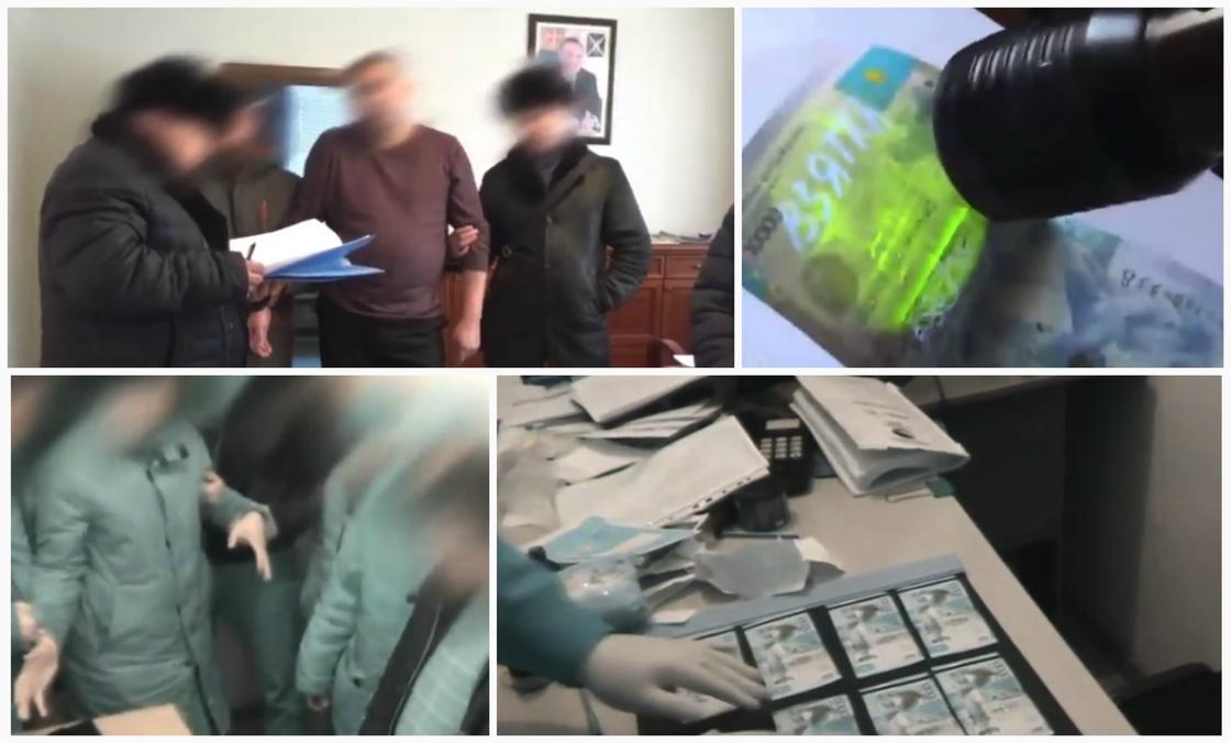 Опубликованы видео новых задержаний чиновников за взятки в Казахстане