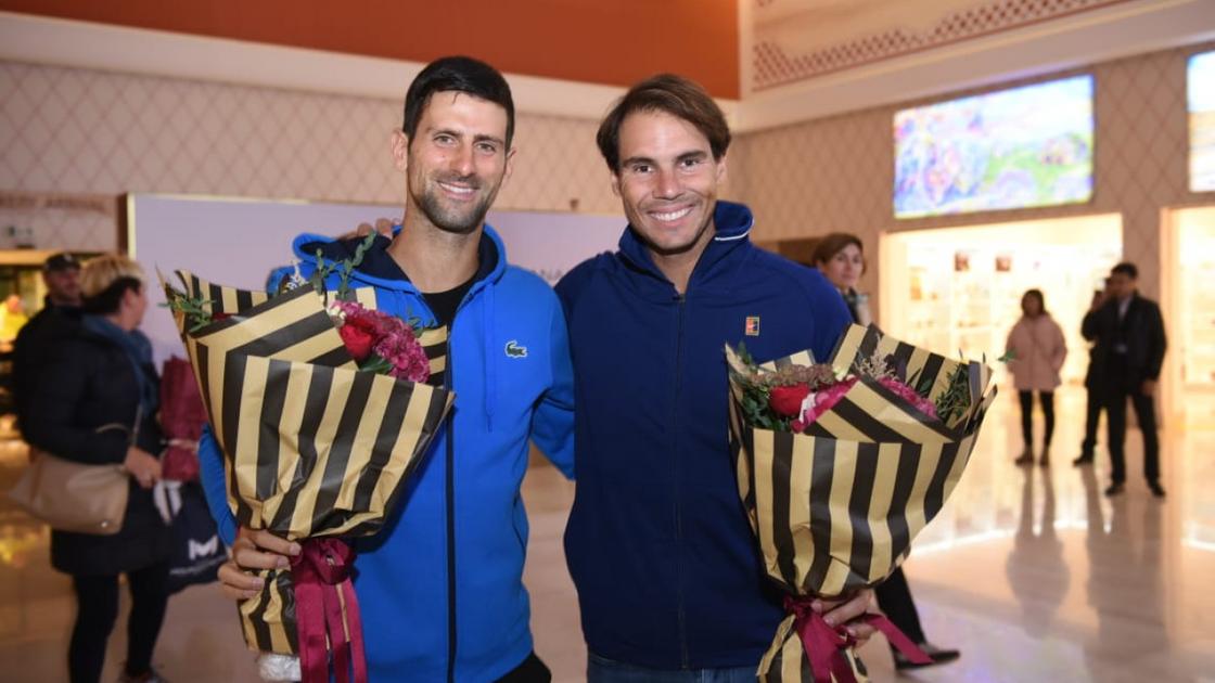 Легенды тенниса Надаль и Джокович прилетели в Казахстан