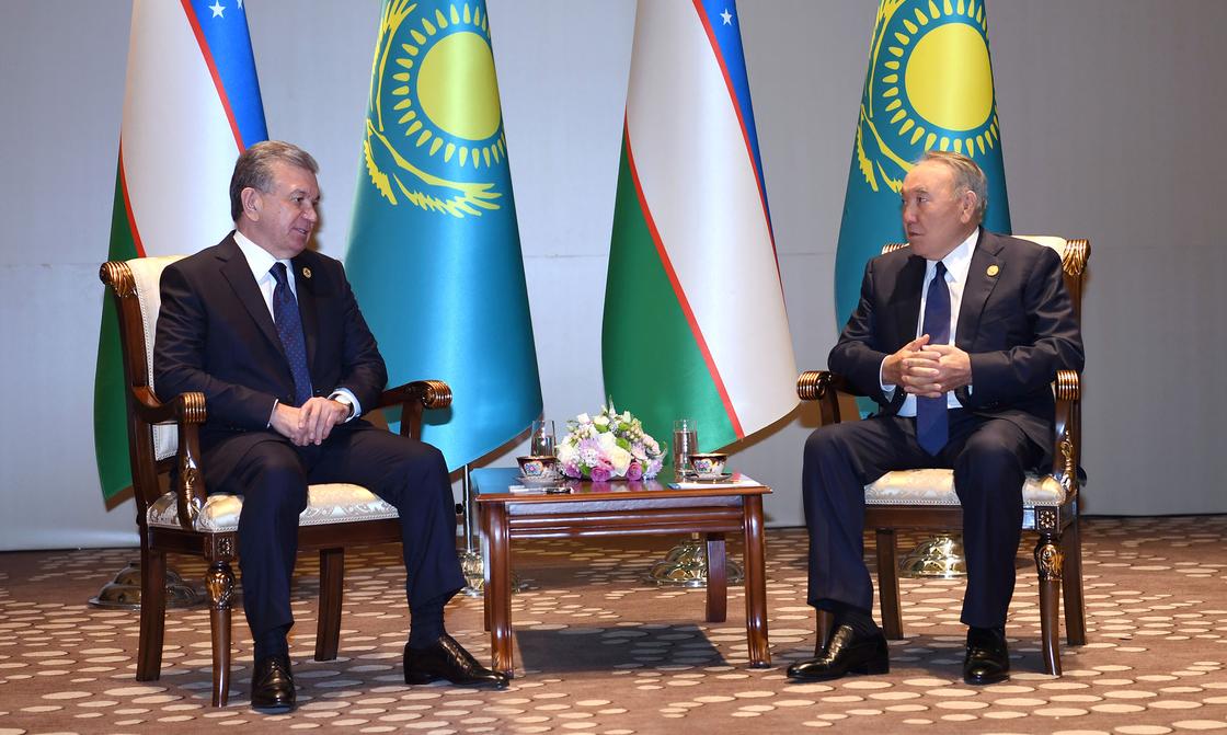 Назарбаев встретился с Мирзиеевым (фото)