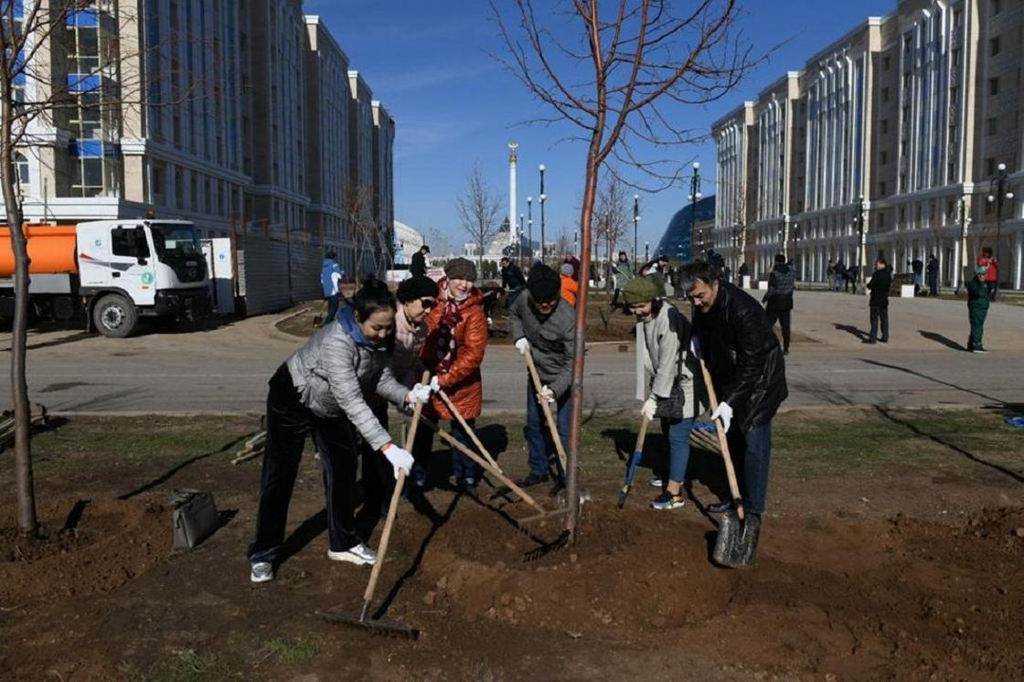 Общегородской субботник в Нур-Султане