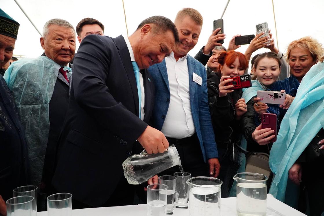 Церемония запуска водоочистных сооружений в Кокшетау