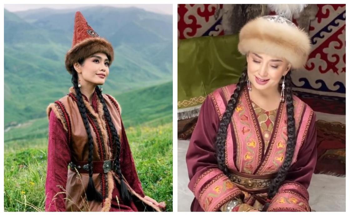 "Дочери великой степи": Садвакасова и Едильбаева в национальных костюмах поразили своей красотой