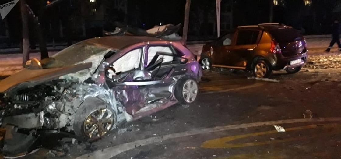 Массовая авария в Алматы: погиб водитель BMW (фото)
