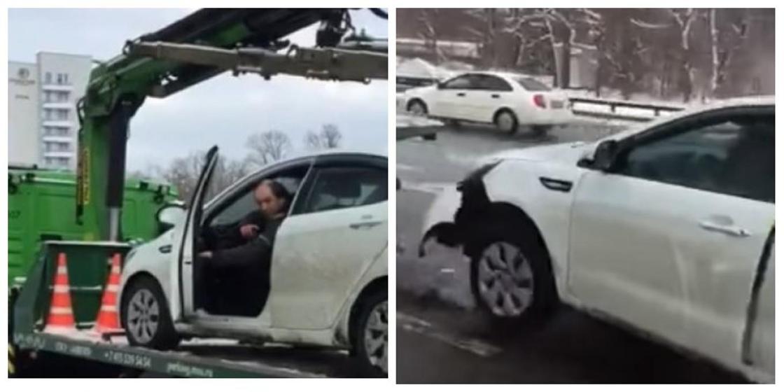 Москвич угнал свой автомобиль прямиком с эвакуатора (видео) Москвич угнал свой автомобиль прямиком с эвакуатора (видео)