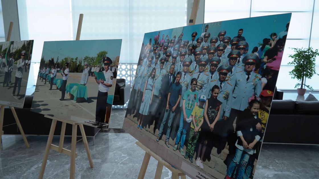 Выставка фотографий полицейских в Туркестанской области