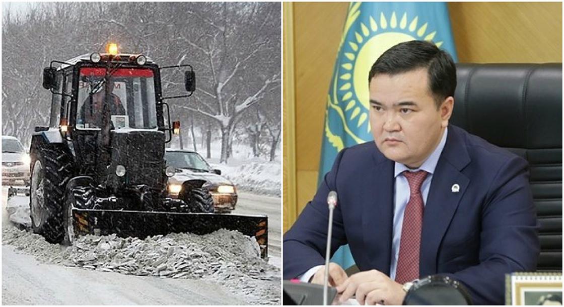 Женис Касымбек раскритиковал работу по уборке снега в Караганде