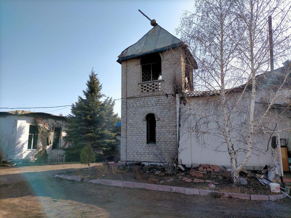 Пожар в монастыре близ Павлодара