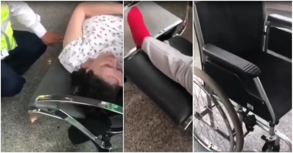 Инвалида без ноги бросили на стульях и довели до слез в аэропорту Нур-Султана