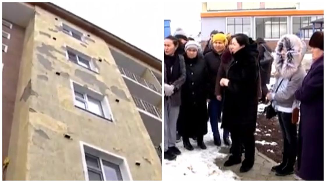 Дома, построенные под 20-летнюю ипотеку, начали рушиться через три года в Шымкенте