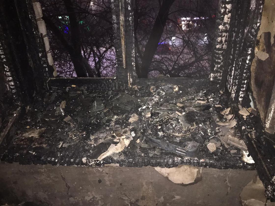 Пожар в общежитии в Уральске