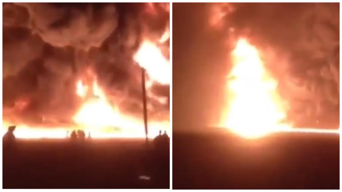Видео жуткого пожара распространяют в Сети