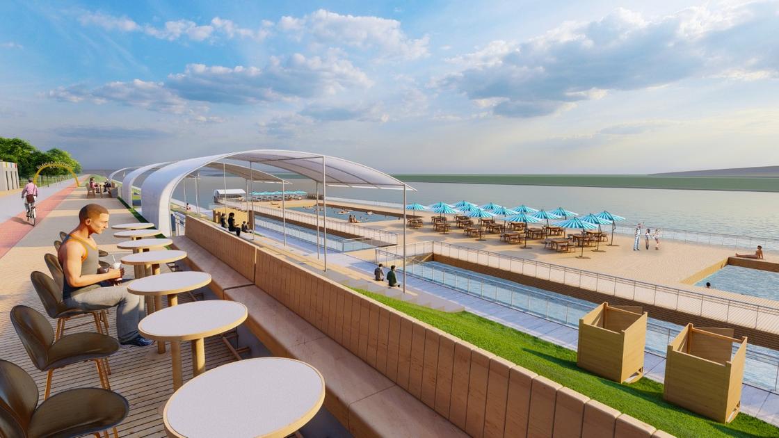 Проект нового пляжа в Триатлон парке столицы