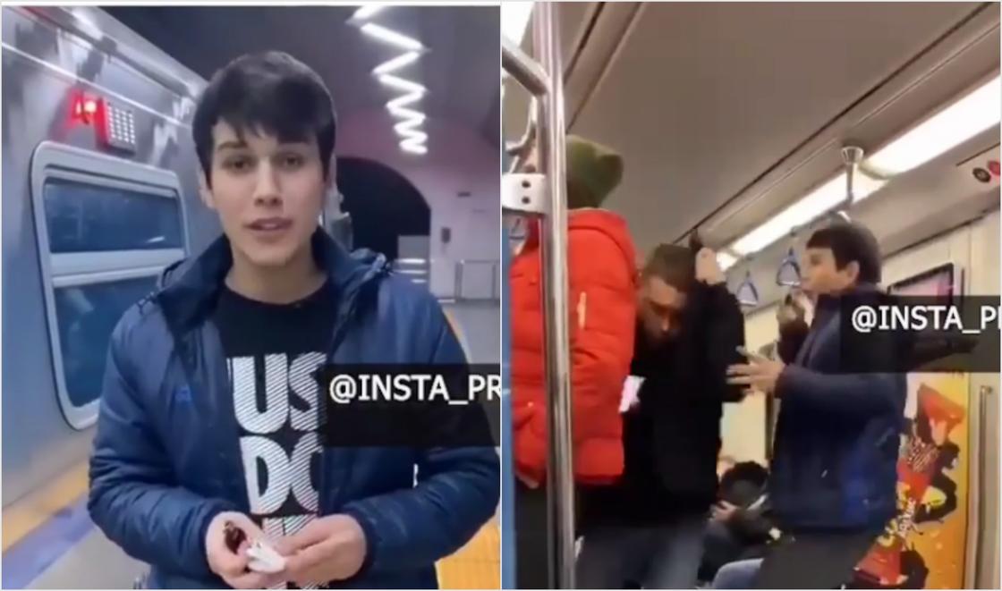 Пранкер кашлем пугал пассажиров метро в Алматы (видео)
