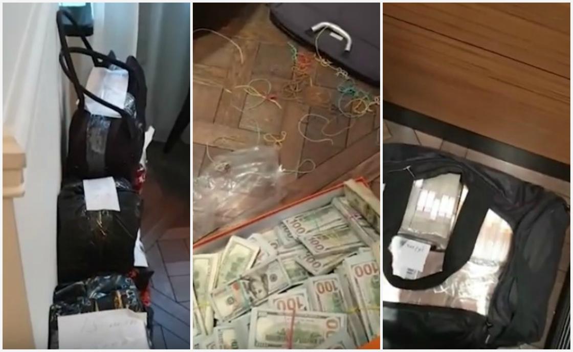 Обыск у чиновника: видео с сумками, полными денег, гуляет в Казнете