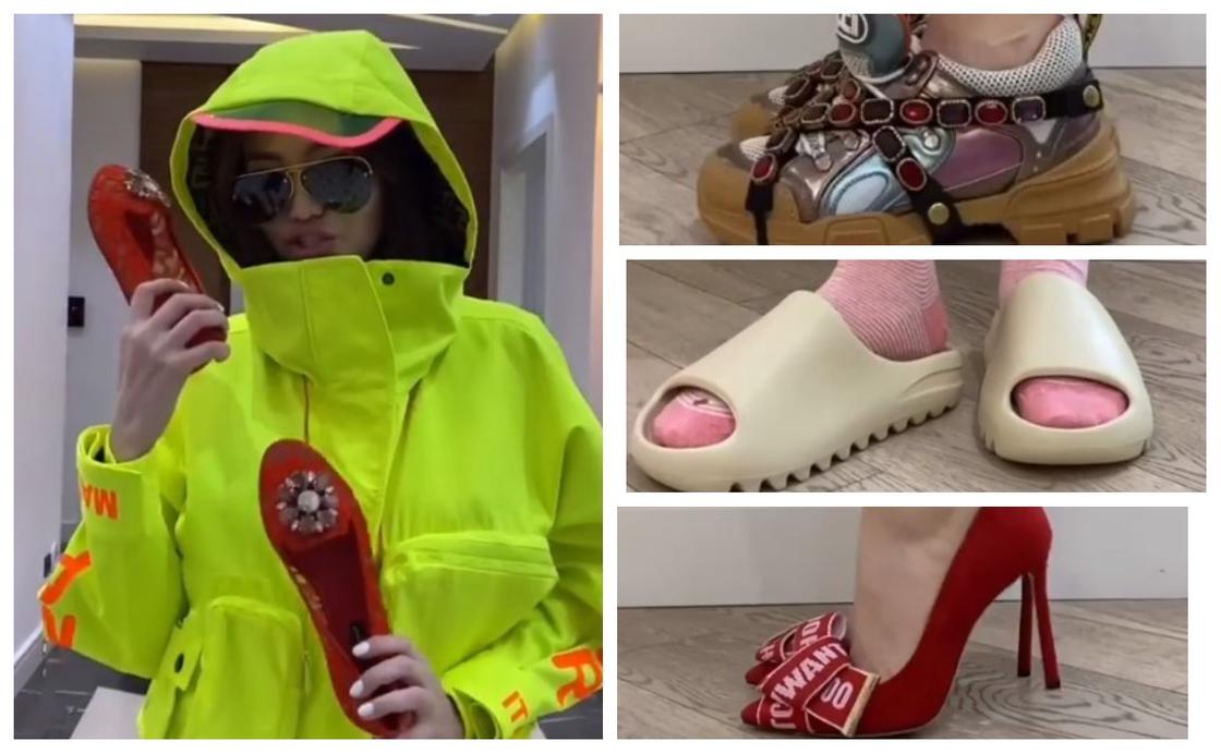 "Хвастунья": Ерке Есмахан показала все свои брендовые туфельки