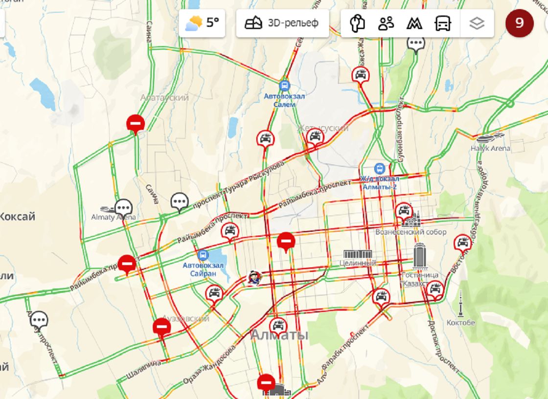 Пробки в Алматы