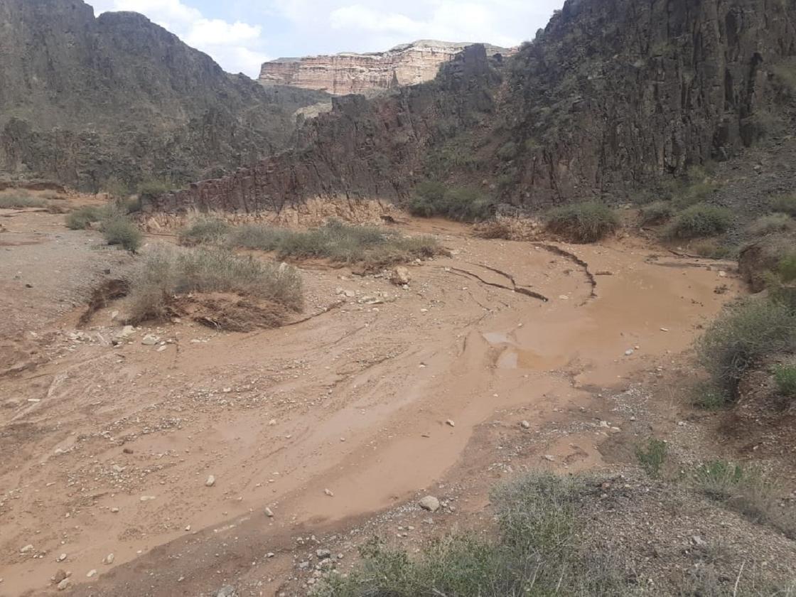 Грязе-селевой поток на Чарынском каньоне