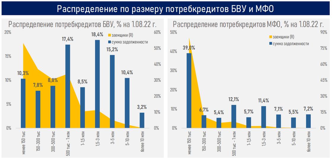 Какие кредиты берут казахстанцы в банках и в микрофинансовых организациях.