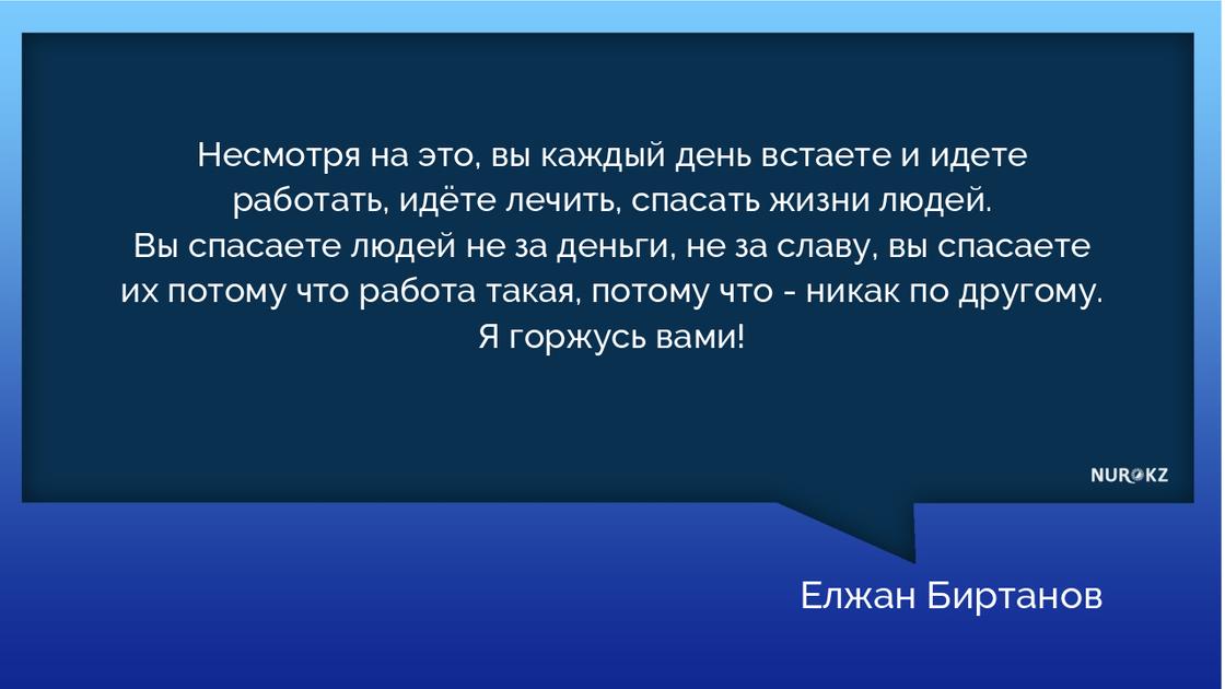 "Я горжусь вами": глава Минздрава обратился к казахстанским медикам