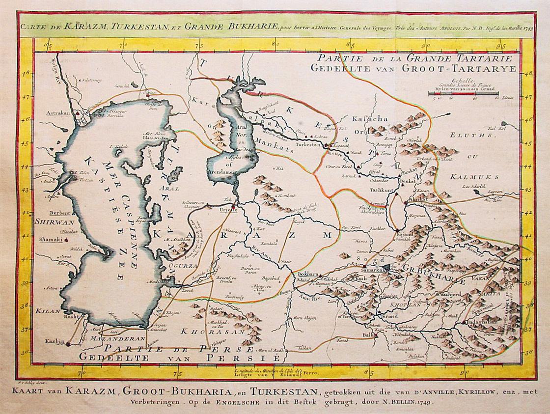Беллен, Жак Николяның 1749 жылғы картасы