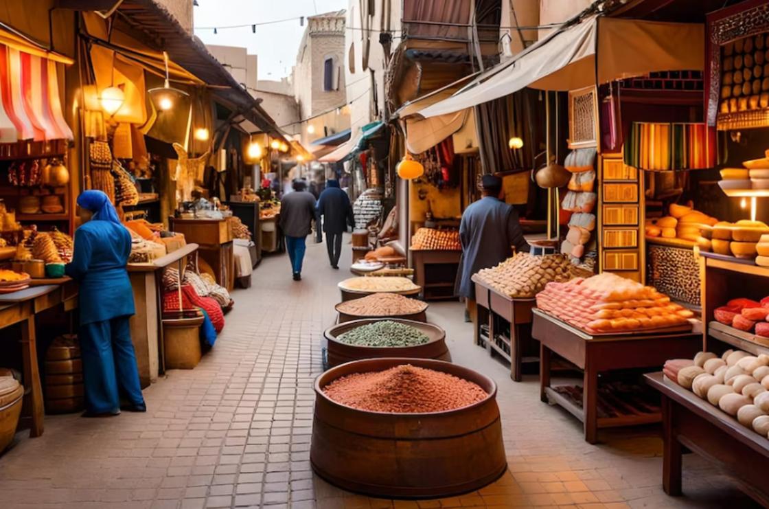 Рынок в Марракеше (Марокко)