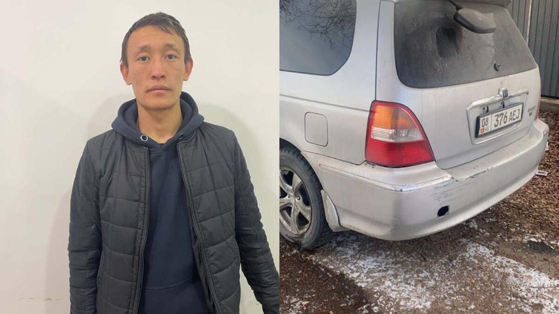 Подозреваемый в угоне авто и машина марки Honda на киргизском учете