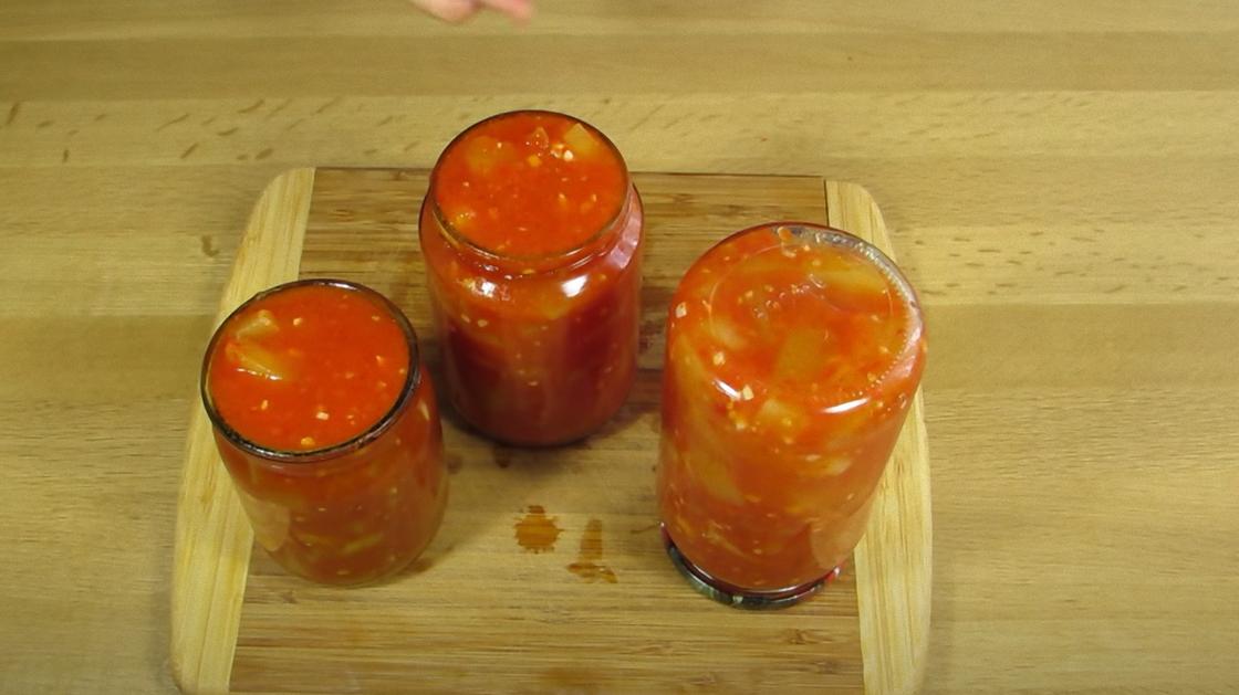 Банки с кабачками в томатном соусе Банки с кабачками в томатном соусе