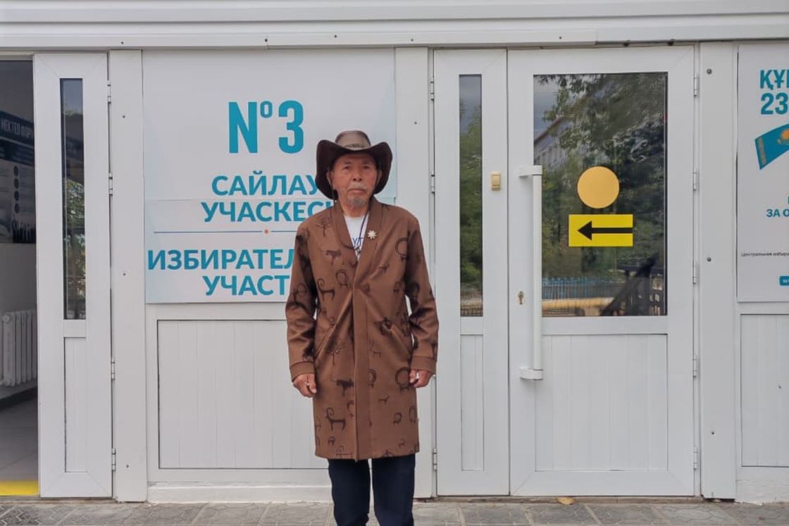Сарсенбай Котырашов на выборах в Курултай в области Ұлытау