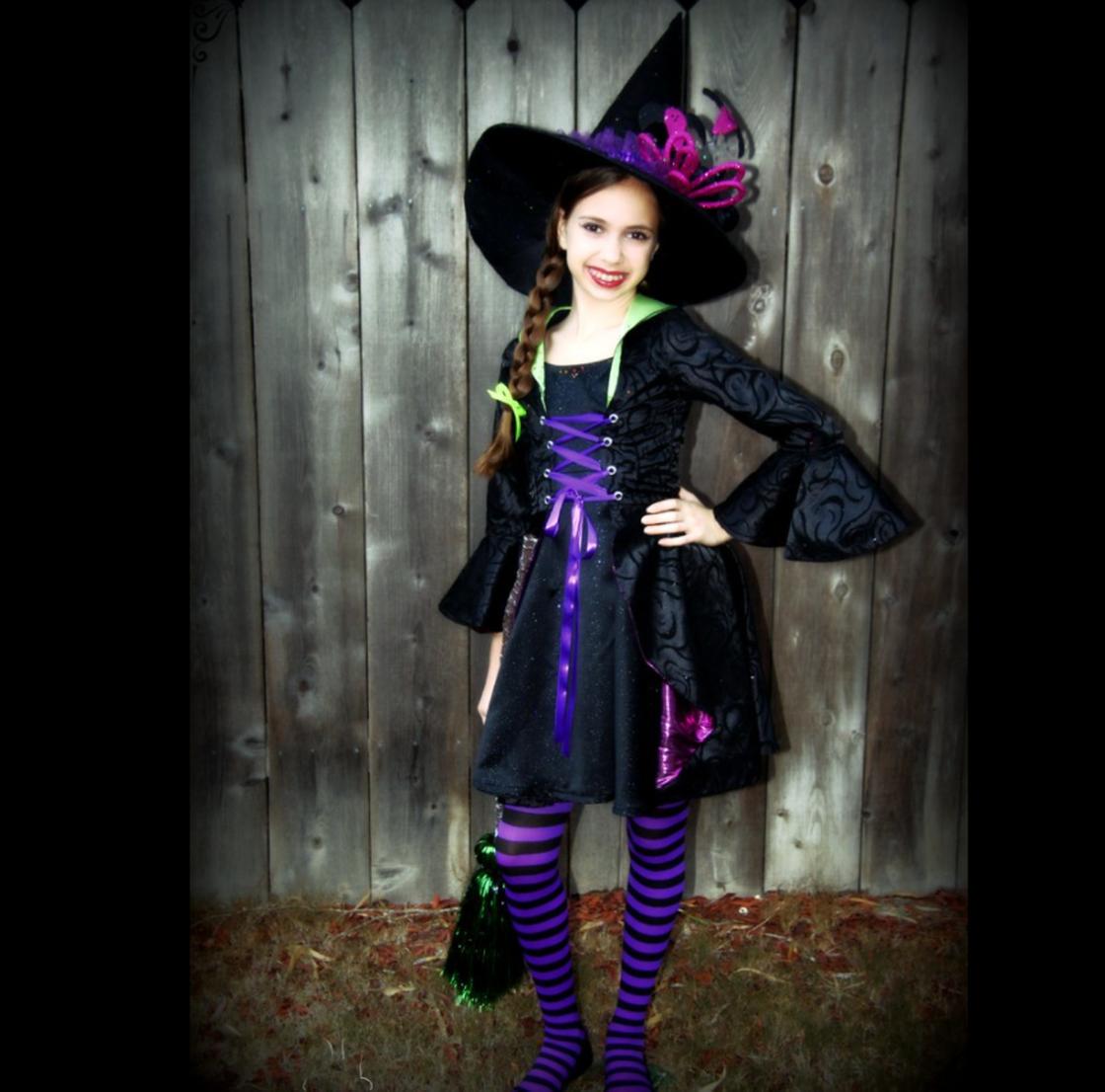 Костюм ведьмы для девочки-подростка на Хэллоуин