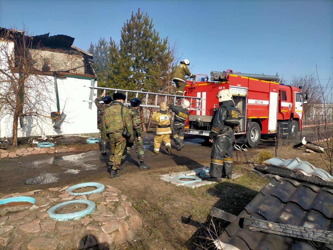 Пожар в монастыре близ Павлодара