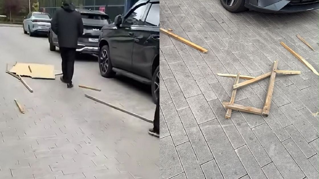 Упавшие стройматериалы