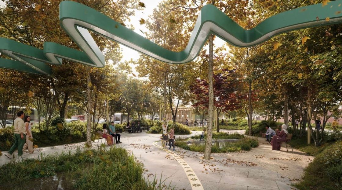 Эскиз благоустройства улицы Сатпаева