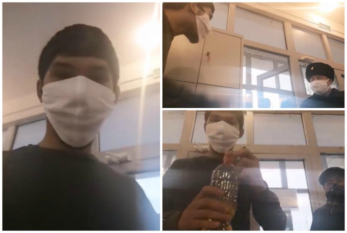 Парень угрожал поджечь себя в здании акимата Жанаозена (видео) Парень угрожал поджечь себя в здании акимата Жанаозена (видео)