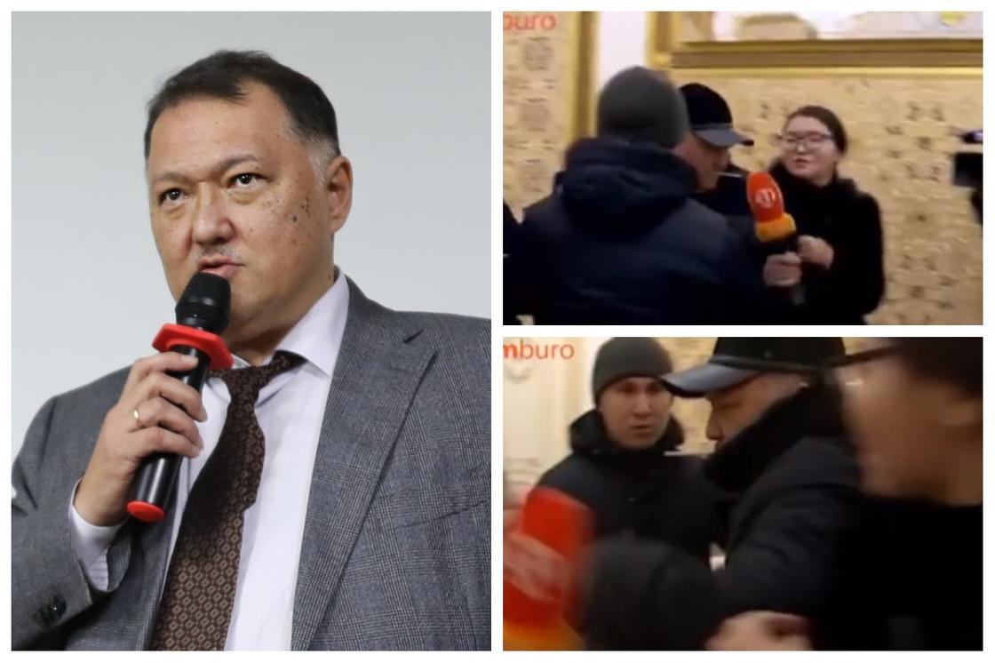 Глава Bek Air оттолкнул журналистов и сбежал на похоронах второго пилота в Алматы (видео)