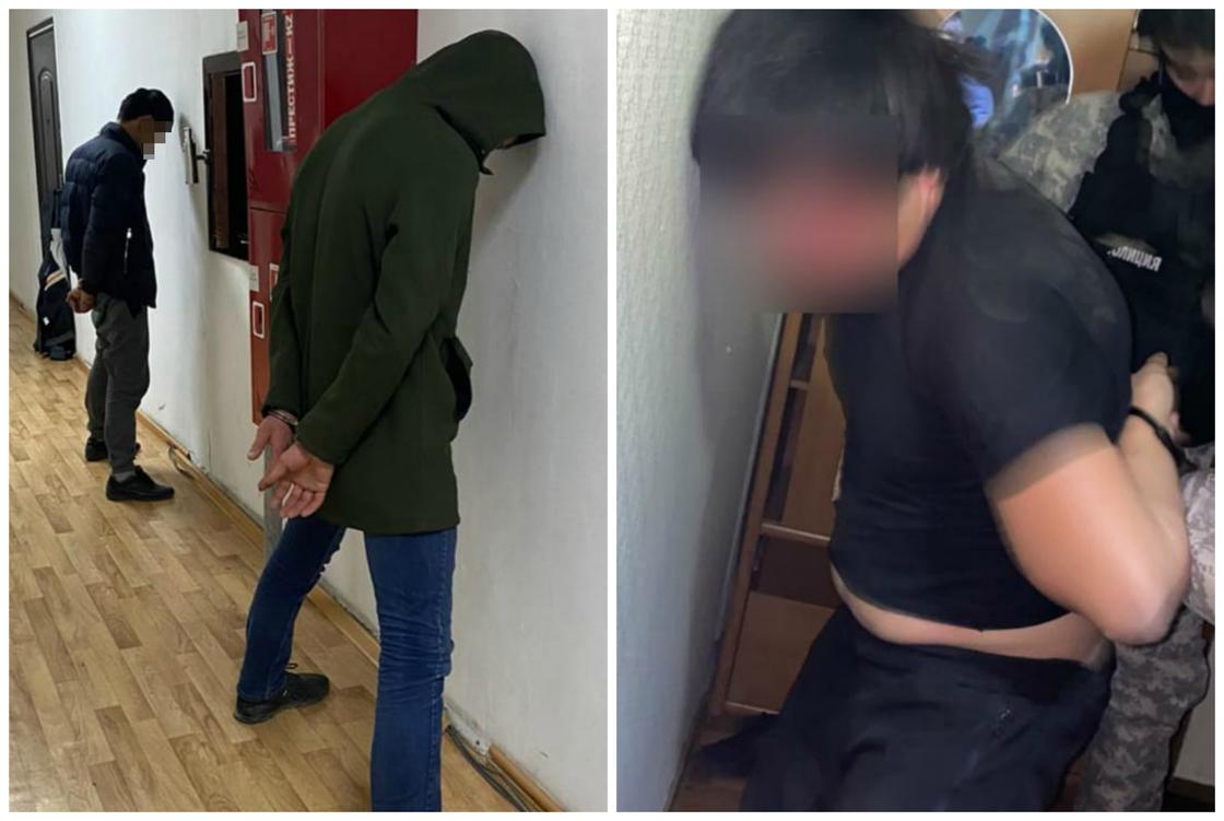 Задержанные подозреваемые в Алматинской области