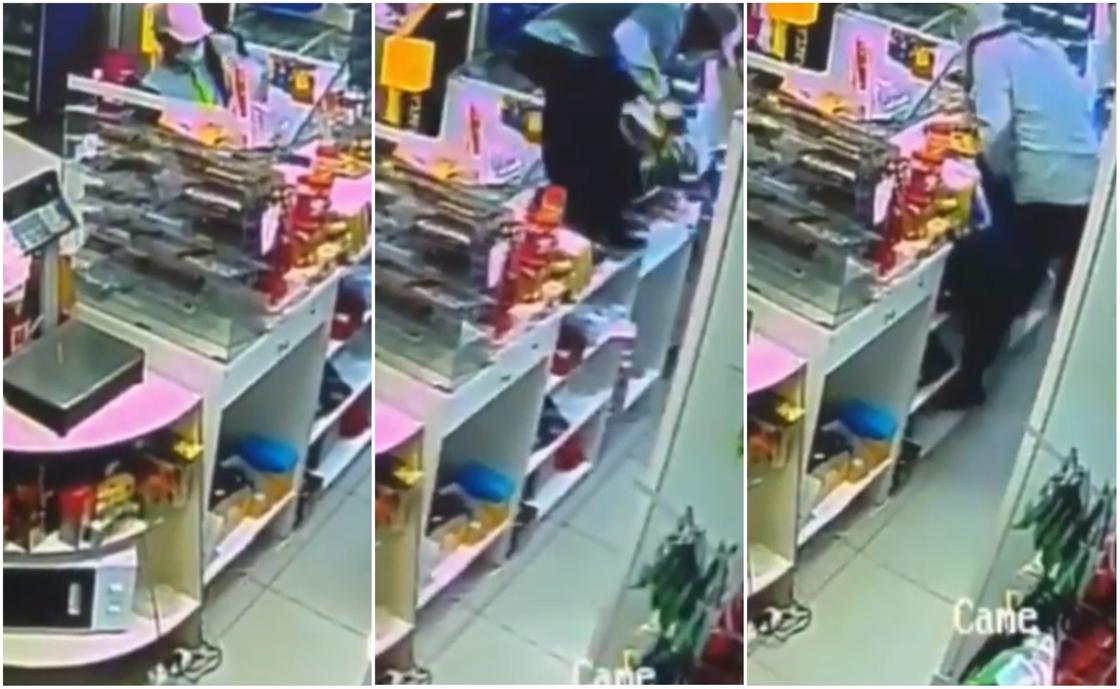 Парень с обрезом ограбил магазин в Усть-Каменогорске (видео)