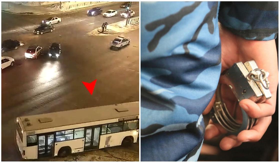 Пьяный мужчина угнал автобус на глазах у водителя в Нур-Султане (видео)