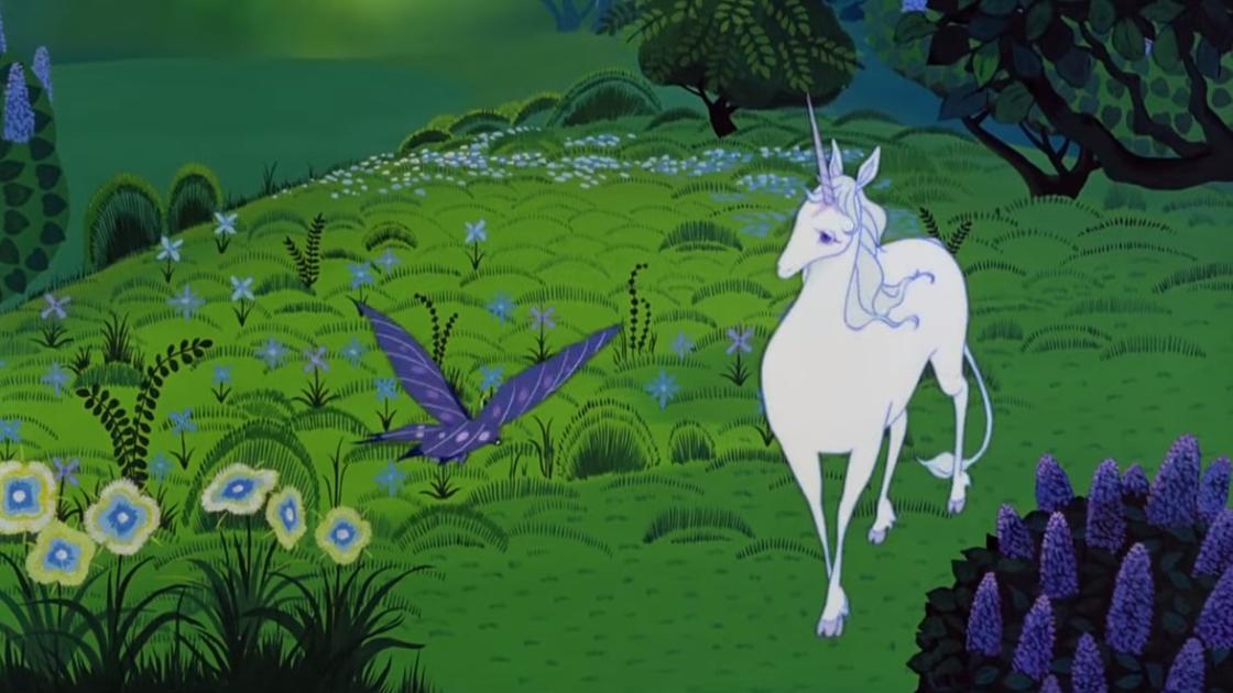 Кадр из мультфильма «Последний единорог»